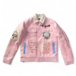Sugar Hill Night Raider Pink Suede Jacket Size Small